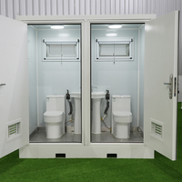 Conteneur de toilettes portable personnalisable, unité de salle de bain préfabriquée en acier durable pour le camping, la construction et les situations d'urgence