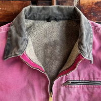 Veste de Travail Vintage Automne en Toile de Canard pour Homme, Style Streetwear, Fabrication OEM Personnalisée, avec Fermeture Éclair, pour l'Extérieur