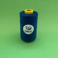 Fil à coudre 100% polyester filé résistant aux hautes températures, 5000 yards, 40/2, bleu foncé, pour point de croix et broderie