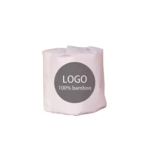 Papel higiênico em rolo de papel higiênico virgem reciclado 1/3/2 camadas de polpa de bambu em relevo