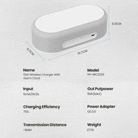 Produits les plus vendus sur Alibaba Chargeur sans fil multifonction 4 en 1 Chargeur de téléphone Support avec réveil numérique