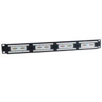 Bingkai distribusi serat optik 24 Port 19 inci Panel Patch jaringan Cat5e Utp