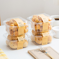 Boîte transparente en blister de qualité alimentaire pour pâtisseries, petits gâteaux, desserts, biscuits