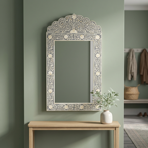 BS INTERNATIONAL Best Quality Customized Modern Bone Inlay Frame Eco-friendly Handmade <b>Wall</b> <b>Mirror</b> Customizable Size Color Home - Product Image 1