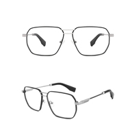 Personnalisation de lunettes de style pilote haut de gamme en métal, monture optique à double pont, fabriquées à la main, lunettes durables pour un usage quotidien, OEM/ODM