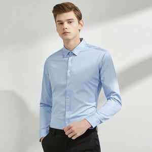 Uniformes de Banco para Caballero, Traje de Señora, Chaqueta de Oficina, Manga Larga, Ropa de Trabajo Informal, Camisa de Color Sólido, Tops para Hombre - Product Image 4