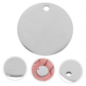 Mignon et élégant : Plaque d'identification ronde en acier inoxydable de qualité supérieure pour chien, à graver - Product Image 5