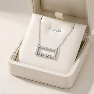 Tremendous Quality Wholesale Manufacturer Export <b>Necklace</b> Jewelry 18K Solid White Gold Real Natural Diamond Pendant <b>Necklace</b> - Product Image 6