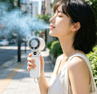 Ventilateur de poche pliable personnalisé avec logo, refroidissement par glace, vente en gros directe d'usine