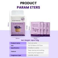 Kit de soin des pieds en 4 étapes avec gommage au sucre et beurre de massage, ensemble de pédicure exfoliant pour spa à domicile et usage en salon