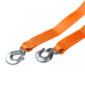 Direct Factory Hot Sale Orange Cargo 50mm Supply Made Of Durable Polyester Tow Straps For Efficient Cargo Control