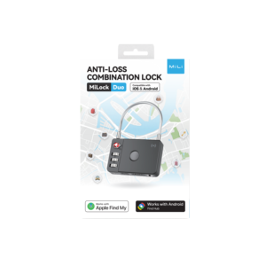 Serrure de bagage intelligente en plastique MiLi MiLock <span class=keywords><strong>Duo</strong></span> approuvée par la TSA, avec suivi GPS en temps réel et localisation <span class=keywords><strong>Google</strong></span> Find My Tracker - Product Image 1