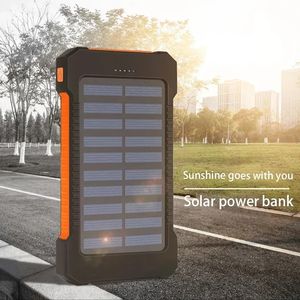Banque d'alimentation solaire 20000mAh, capacité ultra-élevée, alimentation mobile portable avec cordon, boussole, batterie externe, <span class=keywords><strong>powerbank</strong></span> d'extérieur - Product Image 1