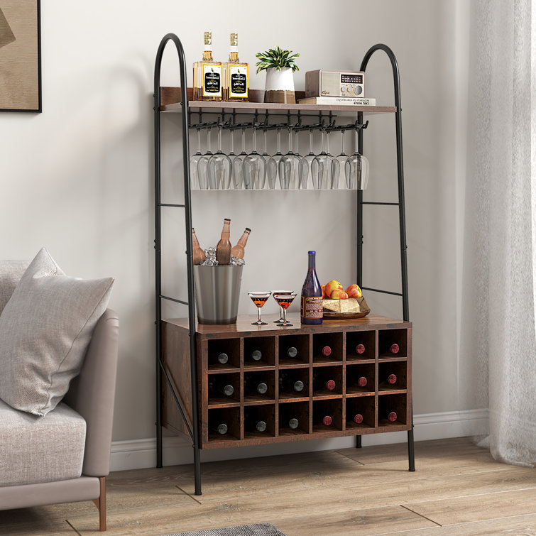 Bar Cabinet for Liquor and Glasses
