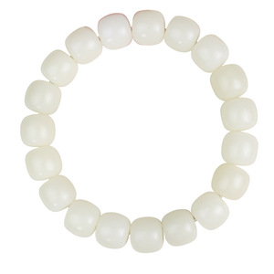 White Bodhi Seed <b>Bracelet</b> 10x11mm <b>Ball</b> Shape Buddhism Women's Religious Ceremony Jewelry Collectible Gift - Product Image 3
