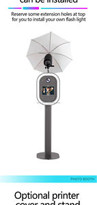 Photomaton portable compatible avec les appareils photo reflex numériques et les <span class=keywords><strong>iPad</strong></span>, forme ovale avec flash <span class=keywords><strong>pour</strong></span> les fêtes et les événements, housse et support d'<span class=keywords><strong>imprimante</strong></span> inclus - Product Image 2