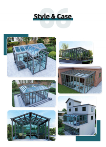 Zekin aluminium métal cadre hiver jardin Triangle pont arrière-cour Casa Sun Room <span class=keywords><strong>verre</strong></span> hangar maison extérieur <span class=keywords><strong>serre</strong></span> véranda - Product Image 5