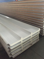 Panneau sandwich PU/PIR, panneau sandwich isolé en polyuréthane pour toiture et mur, acier blanc, bâtiment en acier