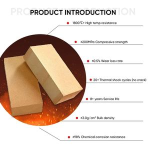 Brique réfractaire efficace pour haut-fourniers à soufflerie chaude, résistance à la chaleur accrue pour les plaques de four et les chambres de combustion - Product Image 2