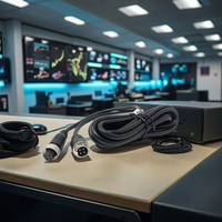 Kabel Ekstensi Video Penerbangan USB 4-Pin AccuGPS 10FT/3M Tahan Air Tahan Guncangan untuk Kamera CCTV, Kamera Mundur Kendaraan, dan Monitor Cadangan
