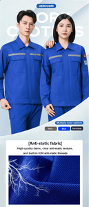 Tenue <span class=keywords><strong>de</strong></span> <span class=keywords><strong>travail</strong></span> <span class=keywords><strong>de</strong></span> sécurité réfléchissante pour hommes, 100 % coton antistatique, pour l'industrie, l'exploitation minière et la construction, fournie directement par l'usine - Product Image 3