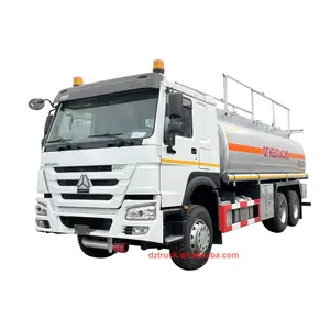 Sinotruck howo 6600 Gallon Petrol Mobile Dispenser Refuel Diesel Oil Bowser Fuel Tank Truck