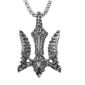 yunnique Nordic Viking Two Tone Sword Pendant Stainless Steel Men's Necklace With Runes Engraving Gift Jewelry - Product Image 4