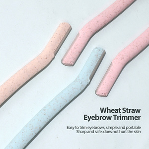 Rasoir à sourcils en fibre de paille de blé, rasoir à sourcils, couleur naturelle, épilation du visage pour femmes, rasoir dermique - Product Image 2