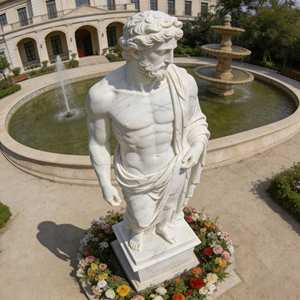 Escultura <span class=keywords><strong>Griega</strong></span> Famosa Personalizada - <span class=keywords><strong>Estatua</strong></span> Moderna de Mármol Blanco Hecha a Mano de <span class=keywords><strong>David</strong></span>, Artículo Decorativo para Jardín o Iglesia - Product Image 1