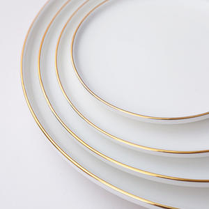 Cucina per Pizza che serve cibo bianco opaco e nero in ceramica ristorante per matrimoni cena cena piatti e piatti dell'hotel - Product Image 3