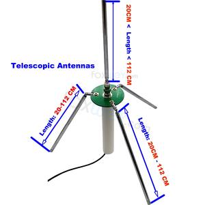 Antena Comet GP de Plano de Tierra de Onda Cuarta, Antena Telescópica Receptora para Transmisor de Radio FM, Antena FM68-350Mhz - Product Image 4