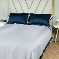 Draps imprimés 100% Lyocell, bonne qualité, style moderne, ensembles de literie, housses de couette, design personnalisé, certifié OEKO-TEX, 300tc