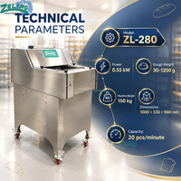 Façonneuse à pain multifonction mini ZL-280, 30-1200g de pâte, 20 pièces/min pour la mise en forme de pains de mie et de pains grillés