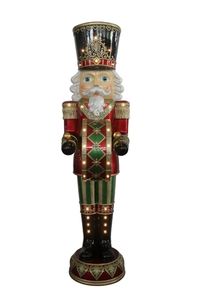 <span class=keywords><strong>Soldat</strong></span> Casse-Noisette de Noël Géant Animé en Résine Taille Réelle 1,8 m Lumineux Décorations de Noël Extérieures - Product Image 2