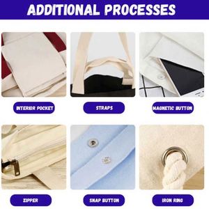 Sac fourre-tout en toile personnalisé avec logo imprimé pour femmes, idéal pour la plage, les boutiques, cadeaux promotionnels haut de gamme - Product Image 5