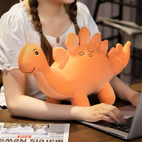 Vente en gros personnalisé 35/45/55 mignon dinosaure orange en peluche poupée Dragon doux en peluche garçon cadeau