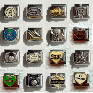 Breloques italiennes tendance, mignonnes, en acier inoxydable 304, motif éléphant, pour bracelet DIY, module 9mm * 10mm - Product Image 1