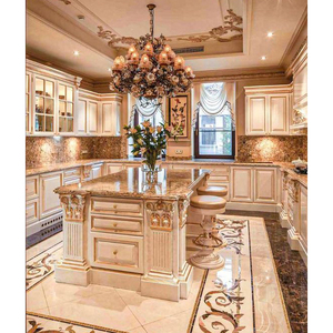 CBMmart-armarios de cocina ajustados de estilo europeo, diseño personalizado, armario de cocina real de madera sólida de lujo - Product Image 1