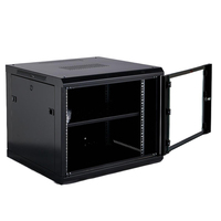 Harga Grosir 9u Wall Mount Network Cabinet Steel Server Rack Case Lemari Jaringan untuk Pusat Data Stok Siap Kirim
