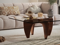 Table basse de luxe durable et moderne, style minimaliste, plateau en verre, structure en acier inoxydable, panneau en bois pour salon, garantie 1 an
