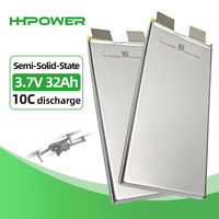 Batterie à semi-conducteurs HHPOWER 3.7V 32Ah 305Wh/kg Haute Densité Énergétique Décharge Élevée 10C Cellule Pouch 32000mAh pour Drone UAV VTOL