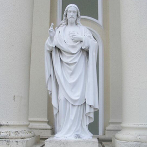 Estatua de jardín al aire libre, piedra de mármol de tamaño real, Estatua de la divinidad de Jesús - Product Image 4
