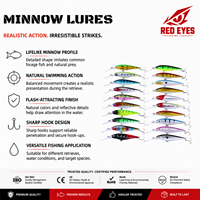 Échantillon gratuit Leurre de pêche rigide Minnow pour eau salée 11cm 10g avec 6 hameçons 10 couleurs Lancer longue distance Pour bar en mer Vente en gros OEM