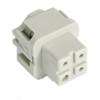 Conector Rectangular HA-003-F 3P 10A 400V, Terminal de Tornillo Hembra, Compatible con CE RoHS, Conexión para Gabinete de Control