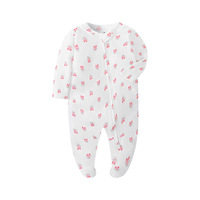 Nouvelle barboteuse toutes saisons pour bébé avec manches longues et fermeture éclair Onesie Cartoon Pattern Footed Pajamas Knitted Infant Clothes for Spring