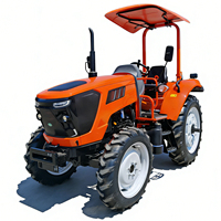Tracteur agricole multifonctionnel certifié CE à roues motrices 4x4, 60HP, 70HP, 80HP, 90HP