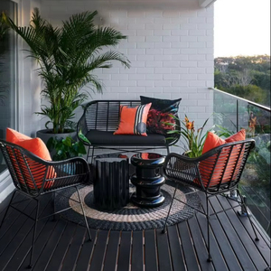 Conjunto <span class=keywords><strong>de</strong></span> Sofás <span class=keywords><strong>de</strong></span> Exterior <span class=keywords><strong>en</strong></span> Forma <span class=keywords><strong>de</strong></span> L <span class=keywords><strong>de</strong></span> Aluminio y Teca - Diseño Posmoderno Ecológico y Duradero para Patio <span class=keywords><strong>de</strong></span> Villa y Jardines <span class=keywords><strong>de</strong></span> Hotel - Product Image 1