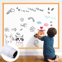 Autocollant Mural Tableau Noir Amovible Moderne pour Chambres d'Enfants, Chambre, Bureau - Décoration Murale Effaçable Couleur Noire