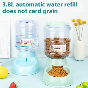 Tempat Makan dan Minum Hewan Peliharaan Otomatis Kapasitas Besar 3.8L dari Plastik untuk Kucing dan Anjing - Product Image 2