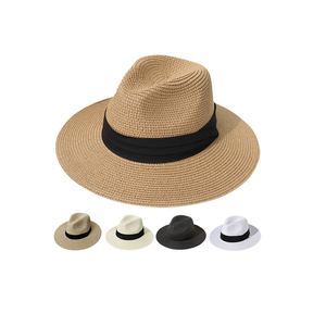 Venta caliente verano Panamá <span class=keywords><strong>sombrero</strong></span> de paja británico hombres y mujeres <span class=keywords><strong>plegable</strong></span> sombrilla <span class=keywords><strong>sombrero</strong></span> de playa - Product Image 4
